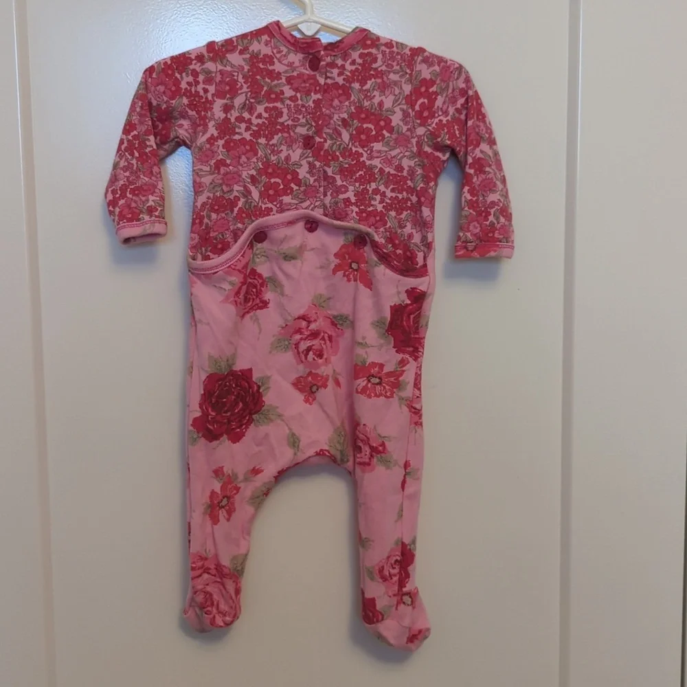 Baby Lulu adorable pink rose onesie xlnt condition Sz. 9 mo - Picture 3 of 6